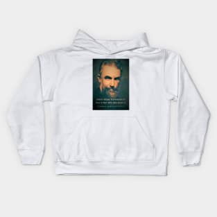 George Bernard Shaw portrait and quote: Liberty means responsibility. That is why most men dread it. Kids Hoodie